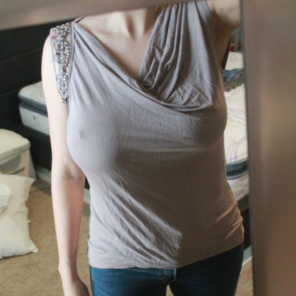 Dusty rose top Sz L